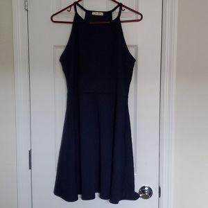 Navy halter dress